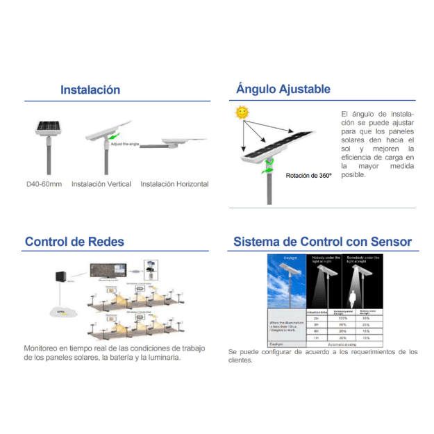 Luminaria Suburbana Solar 50W, C/ 48 Hrs Batería De Respaldo. - Wattko